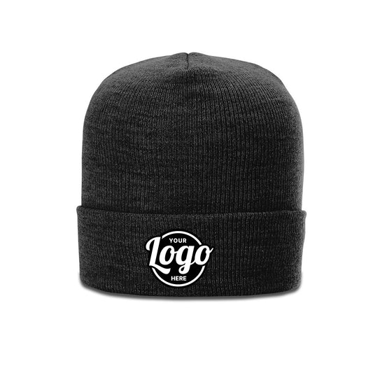 Custom Patch Richardson 137 Heathered Beanie with Cuff - Star Hats & Embroidery