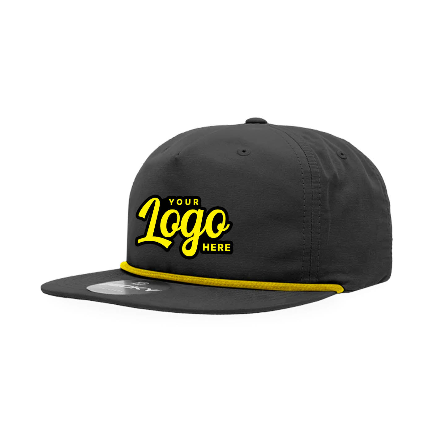 Custom Embroidered Decky 6032 - Classic Rope Cap, 5 Panel Flat