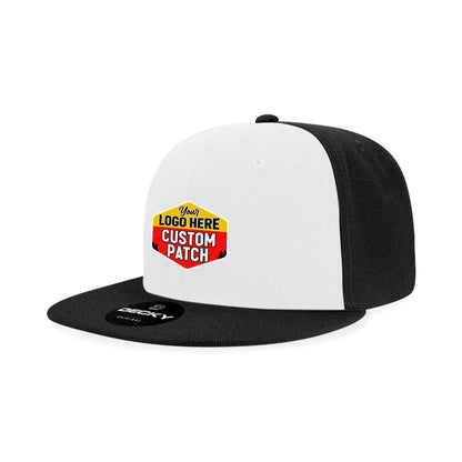 Custom Patch Decky 6020 High Profile 6 Panel Snapback, Flat Bill Hat