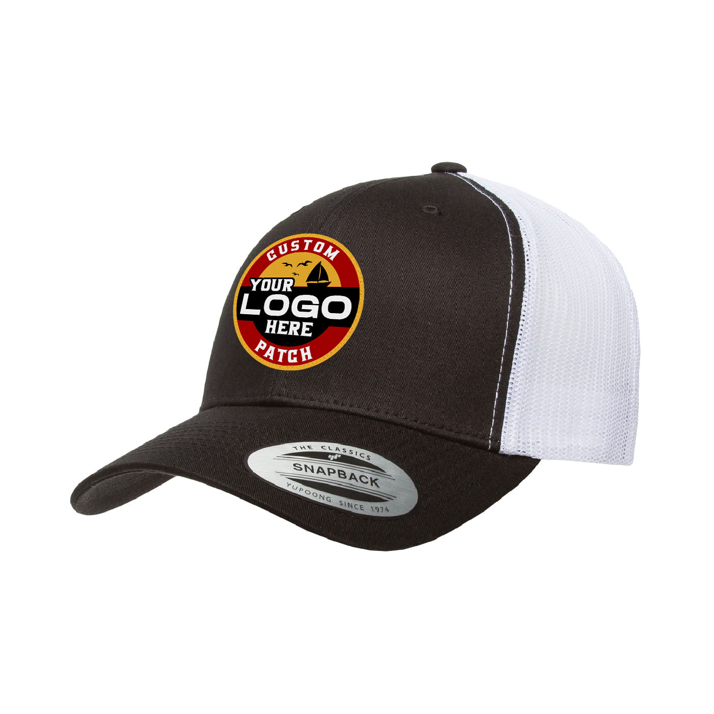 Custom Patch Yupoong 6606T Retro Trucker Hat, Mesh Back, 2