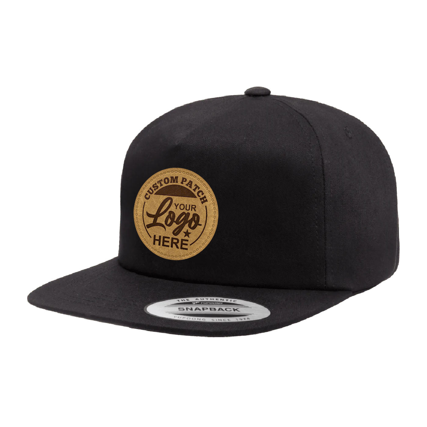 Custom Patch Yupoong 6502 Unstructured 5-Panel Snapback Hat, Flat