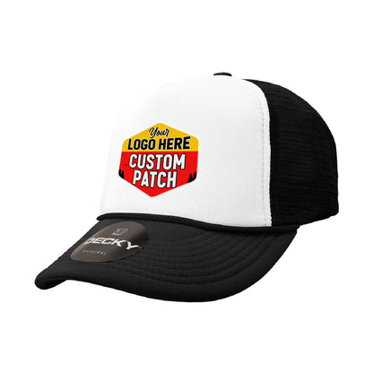 Custom Patch Decky 210 - Foam Trucker Hat, Two Tone Mesh Back Cap