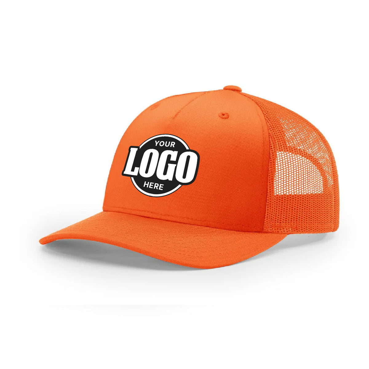 Bling chain @blingqueendee designer Trucker Hat - Coral Orange Hermosa Beach PIER AVE High Crown Trucker Hat - Neon Orange  main image 2