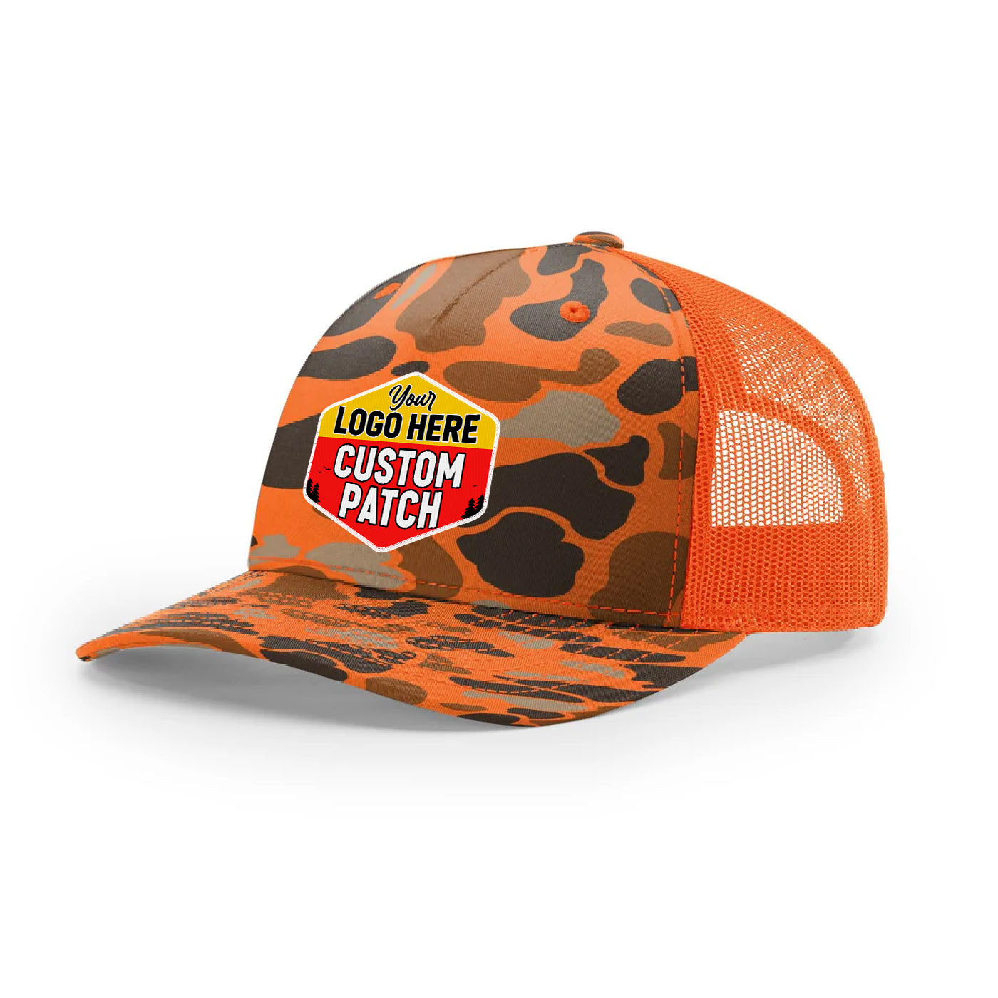 Custom Patch Richardson 112PFP Printed Five Panel Trucker Duck