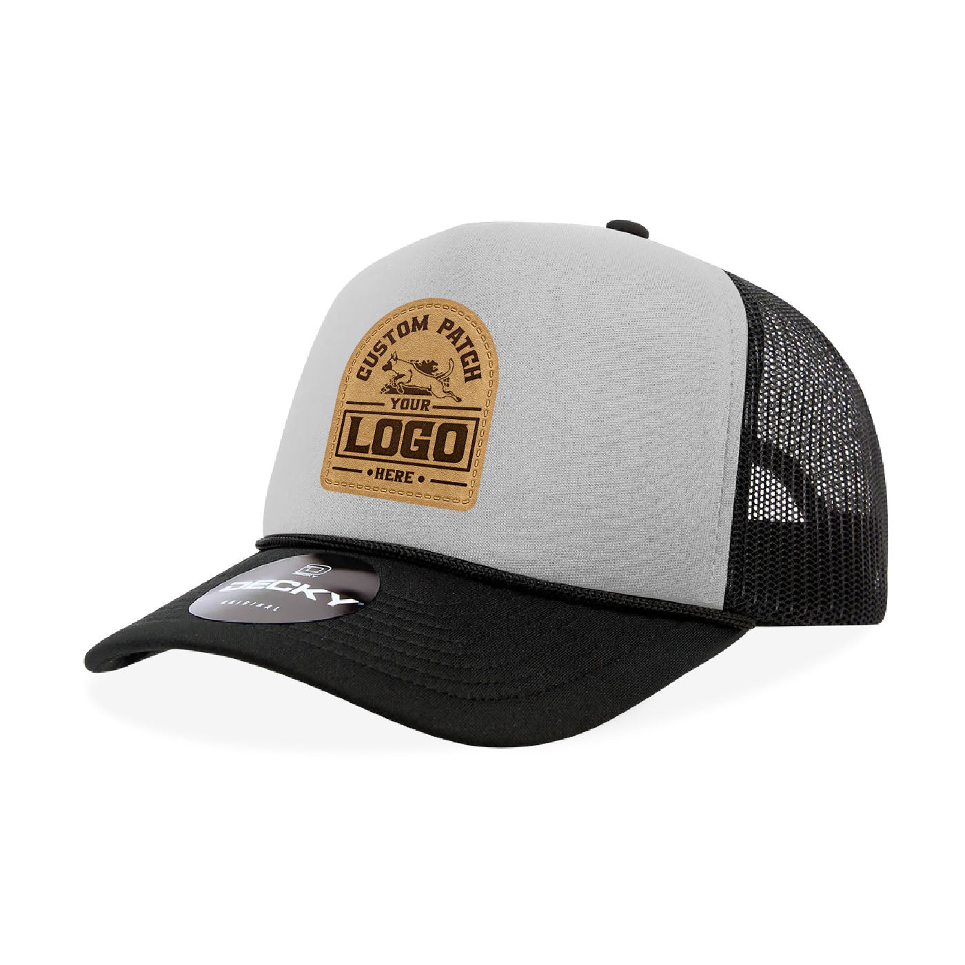 Custom Patch Decky 6025 Mid Profile, 5 Panel Foam Trucker Hat