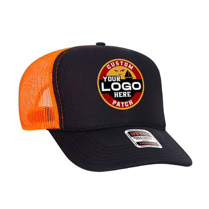 Custom Patch Otto 39-165 - 5 Panel High Crown Foam Trucker Hat Mesh Back Cap