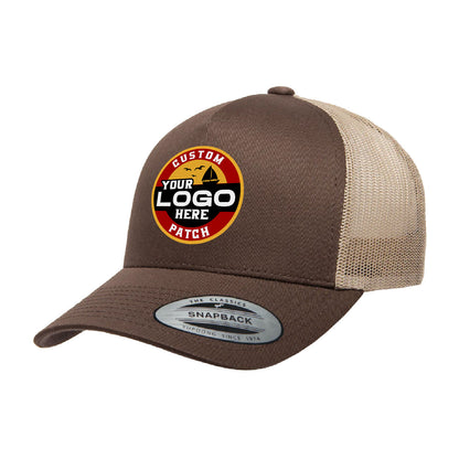 Custom Patch Yupoong 6506T 5-Panel Retro Trucker Hat, Mesh Back, 2-Tone Colors, YP Classics