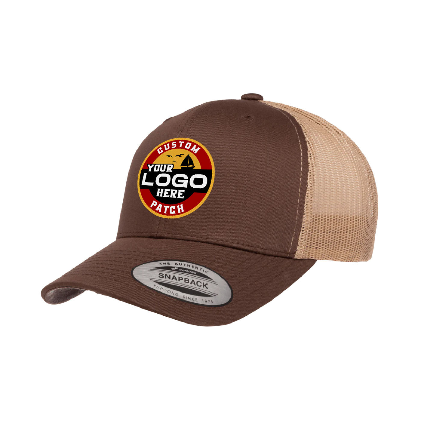 Custom Patch Yupoong 6606T Retro Trucker Hat, Mesh Back, 2-Tone Colors, YP Classics