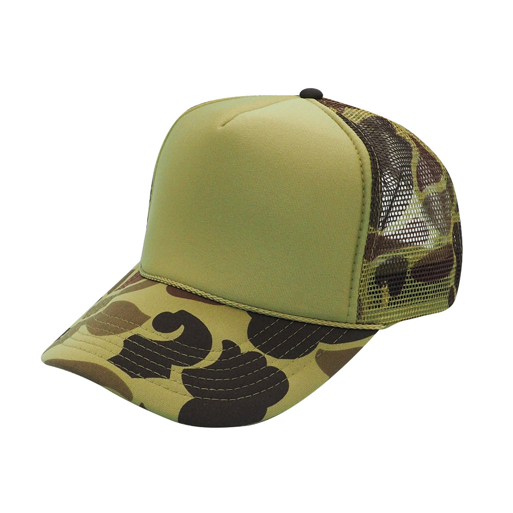 Nissun CSC CPC Camo Camouflage Foam Trucker Cap 5-Panel Trucker Hat