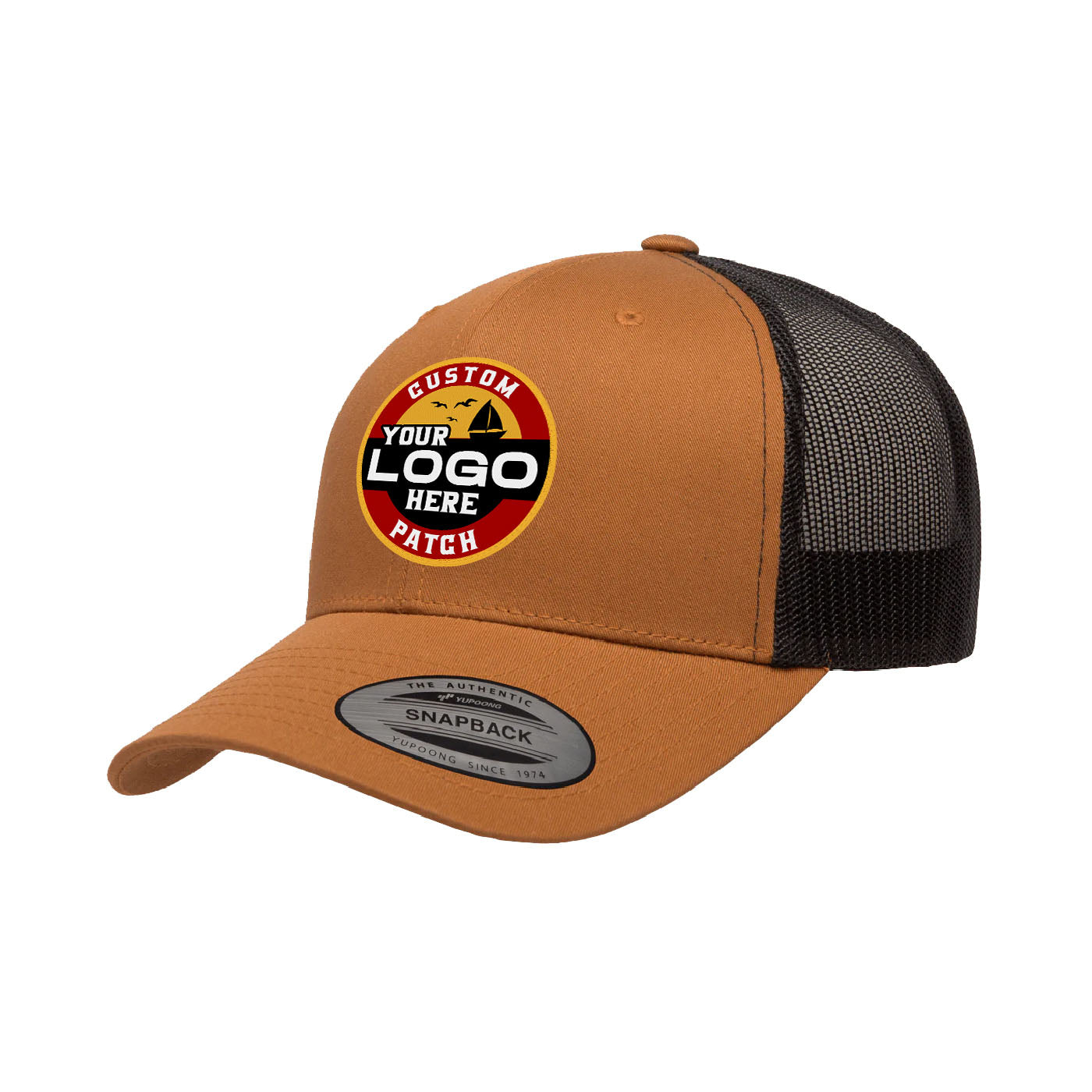 Custom Patch Yupoong 6606T Retro Trucker Hat, Mesh Back, 2-Tone Colors, YP Classics