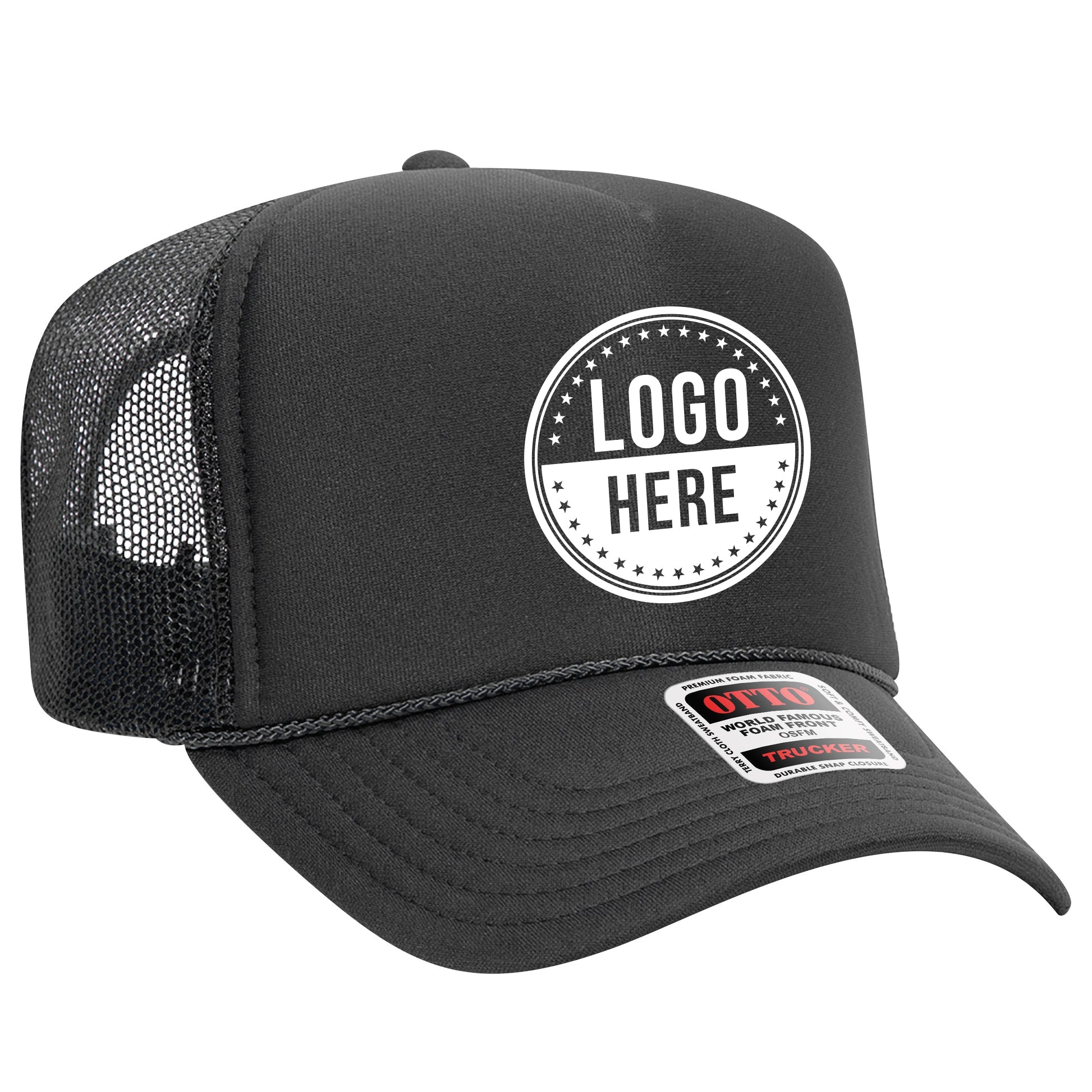 帽子 BEEDEN BDN FOAM PRINT MESH CAP Custom Printed Otto 39-165 - 5 Panel High Crown Foam Trucker Hat