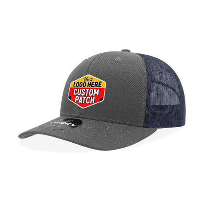 Custom Patch Decky 5019 - Youth 6 Panel Mid Profile Structured Cotton Trucker, Kids Classic Trucker Hat