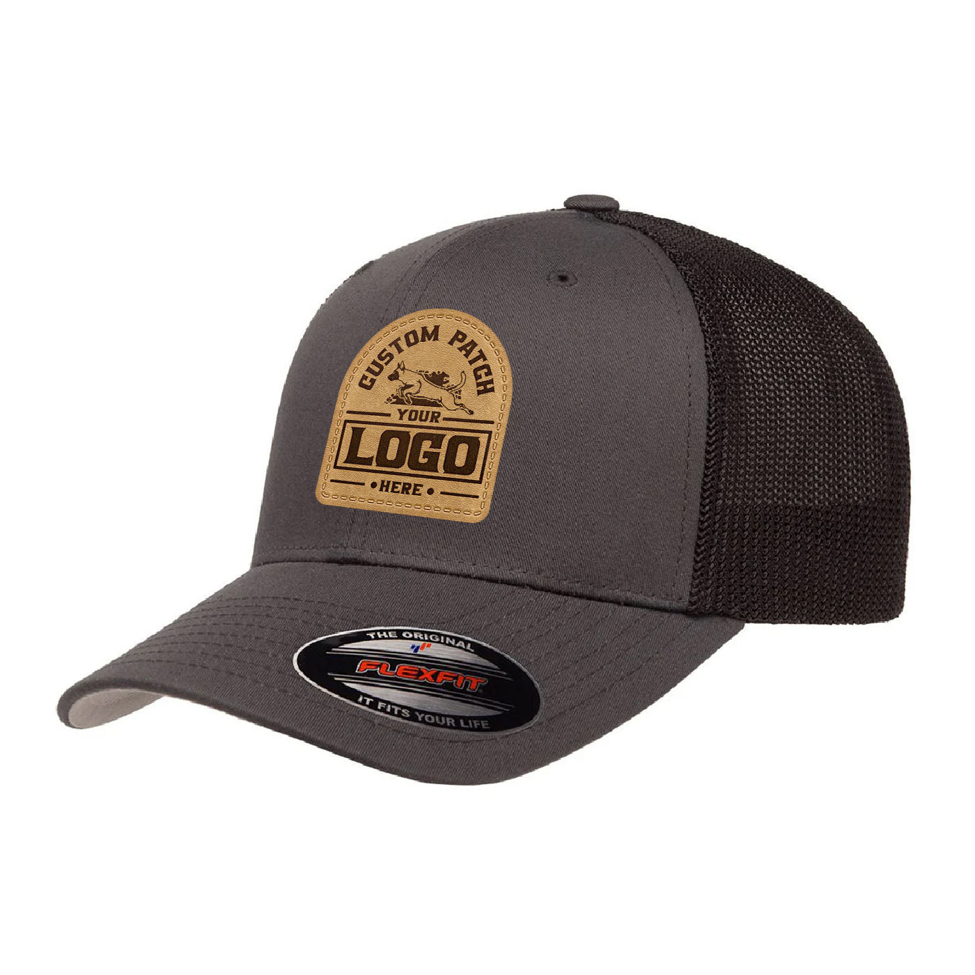 Custom Patch Flexfit 6511 Trucker Hat with Mesh Back