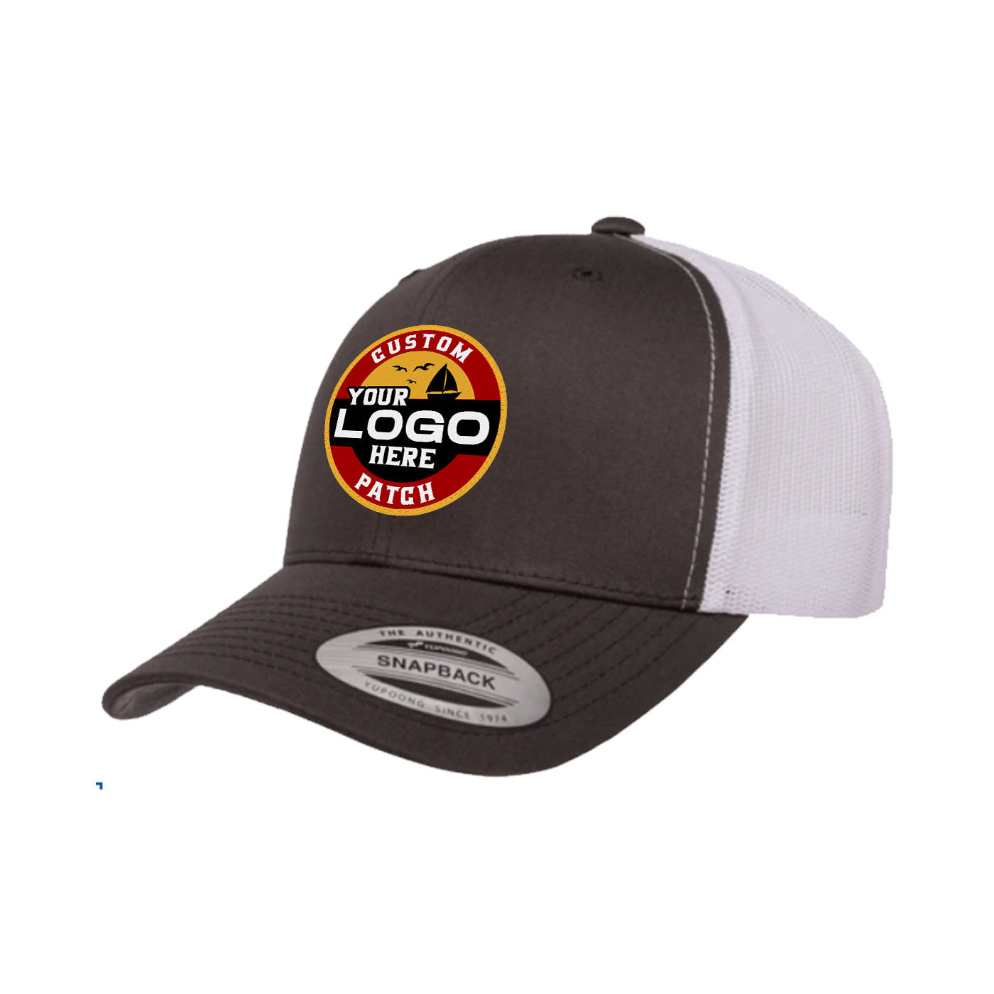 Custom Patch Yupoong 6606T Retro Trucker Hat, Mesh Back, 2-Tone Colors, YP Classics