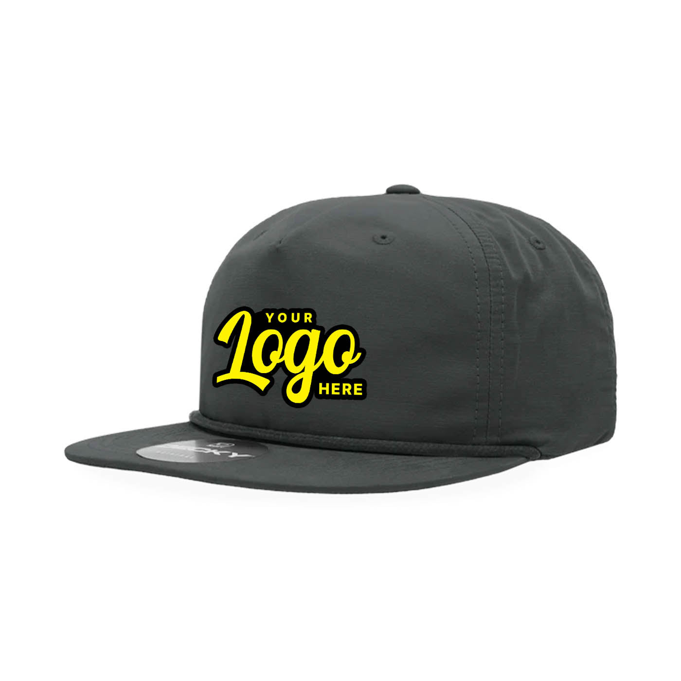 Custom Embroidered Decky 6032 - Classic Rope Cap, 5 Panel Flat