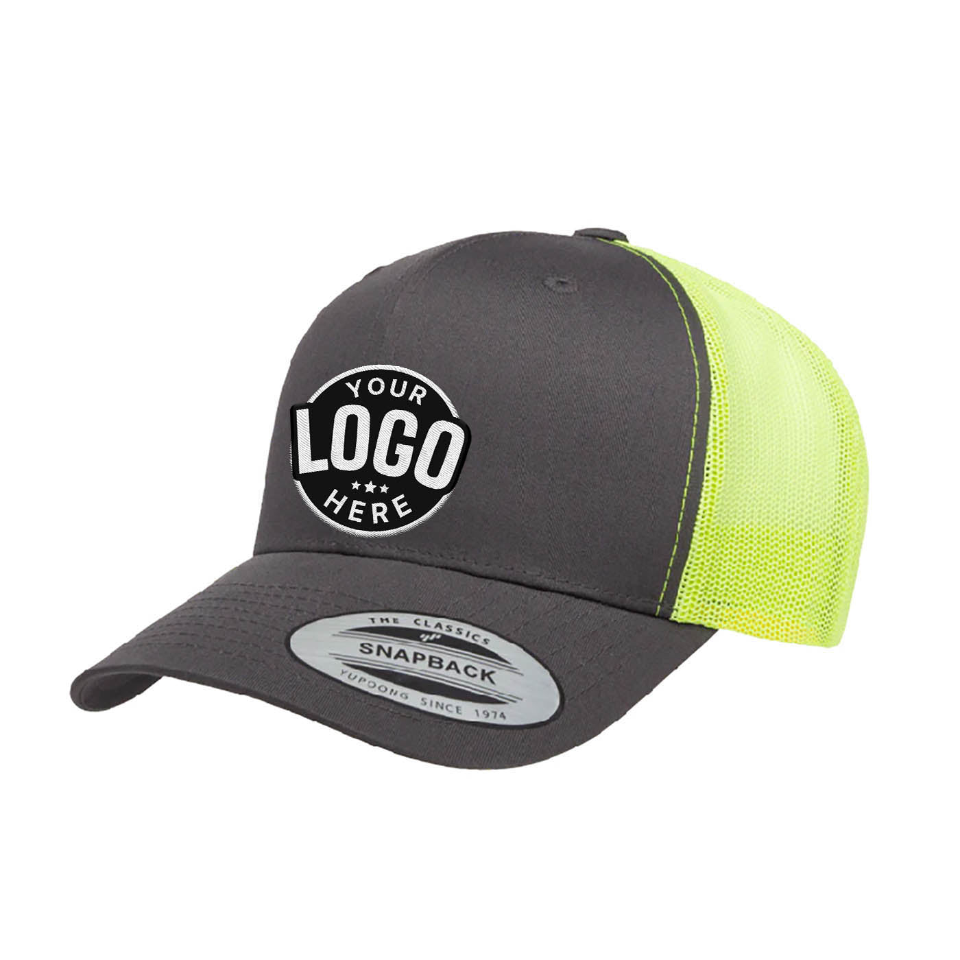 Custom Embroidered Yupoong 6606T Retro Trucker Hat, Mesh Back, 2-Tone Colors, YP Classics