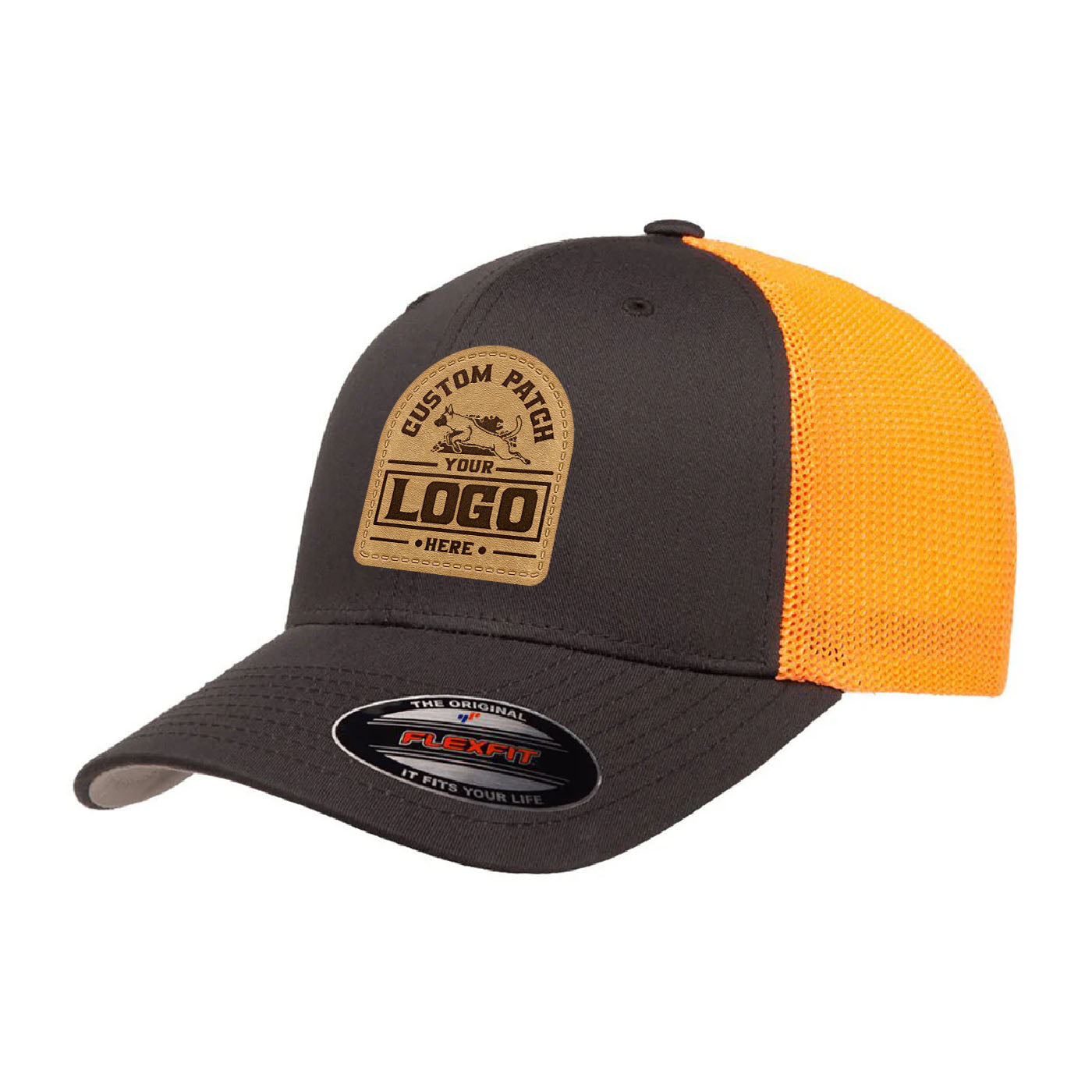 Custom Patch Flexfit 6511 Trucker Hat with Mesh Back