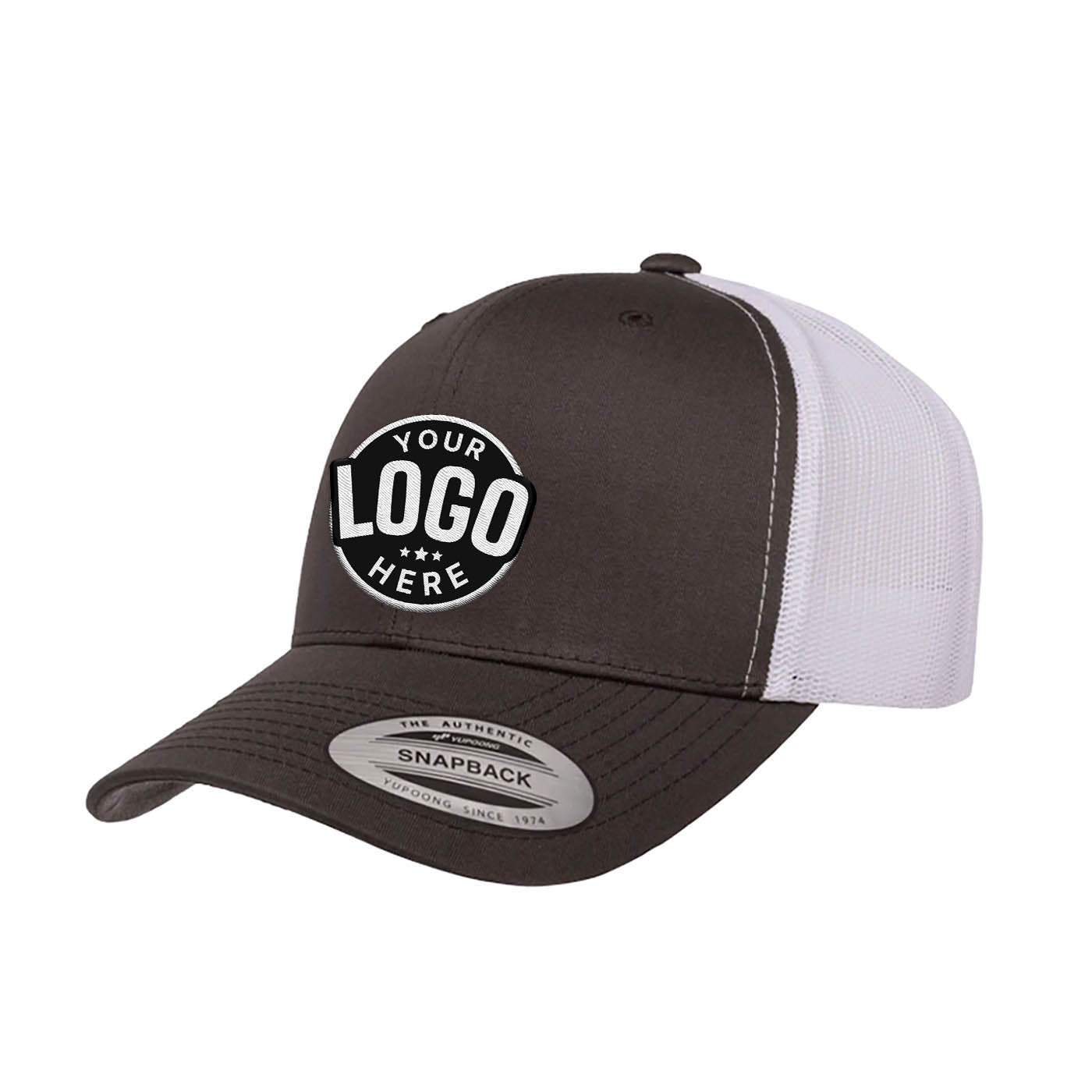 Custom Embroidered Yupoong 6606T Retro Trucker Hat, Mesh Back, 2-Tone Colors, YP Classics