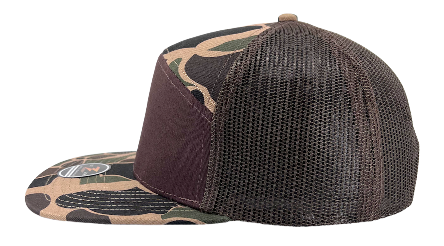 Zapped Headwear Cobra Flat Bill Cap Trucker Mesh Back