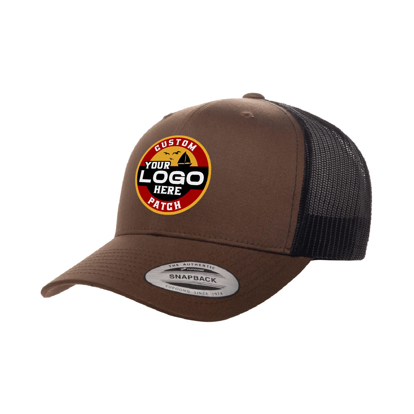 Custom Patch Yupoong 6606T Retro Trucker Hat, Mesh Back, 2-Tone Colors, YP Classics