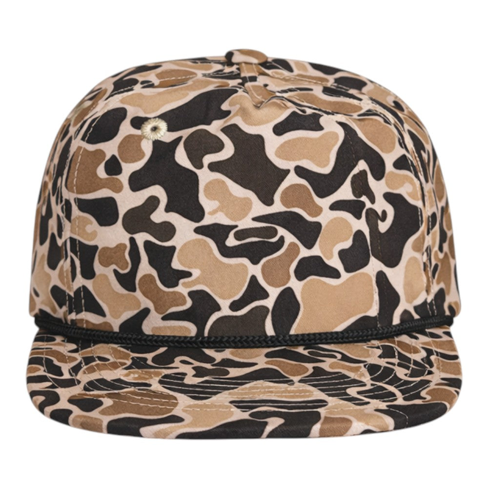 Blank Rope Hats Camo 5-Panel Snapback