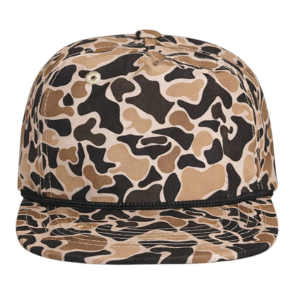 Blank Rope Hats Camo 5-Panel Snapback