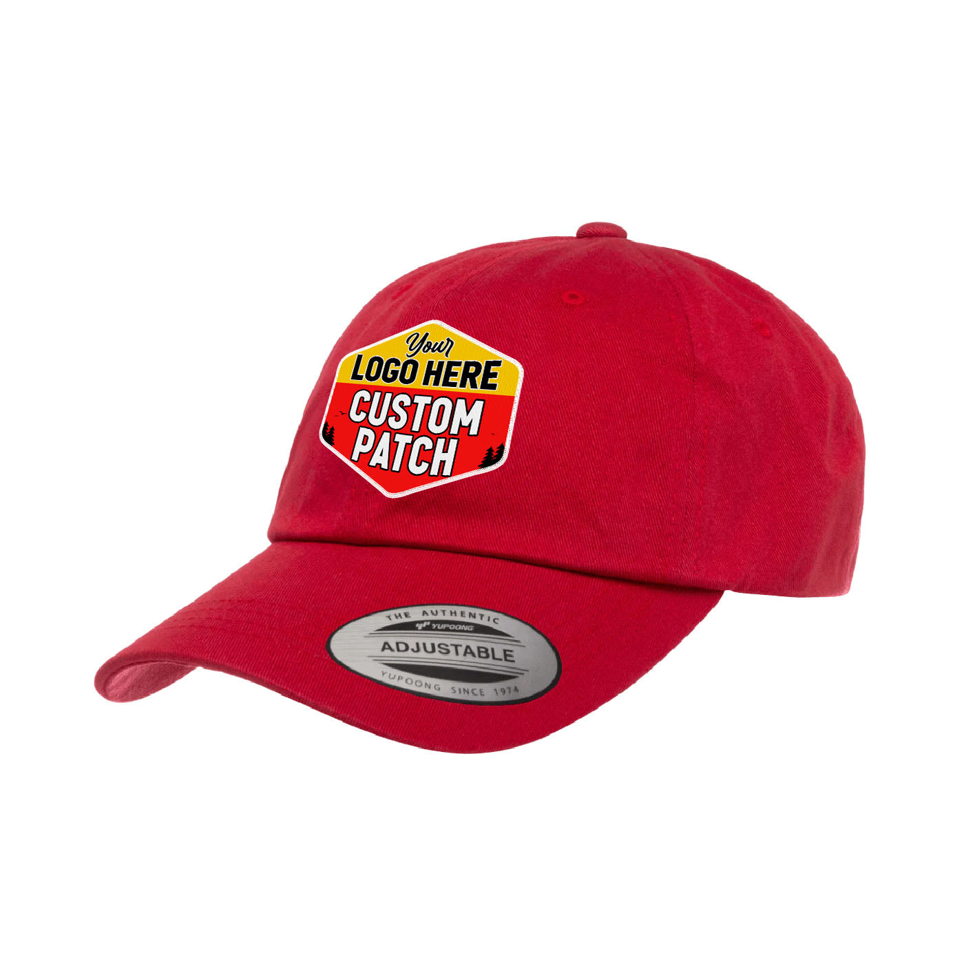 Custom Patch Yupoong 6245CM Dad Hat, Low Profile Cotton Twill Cap