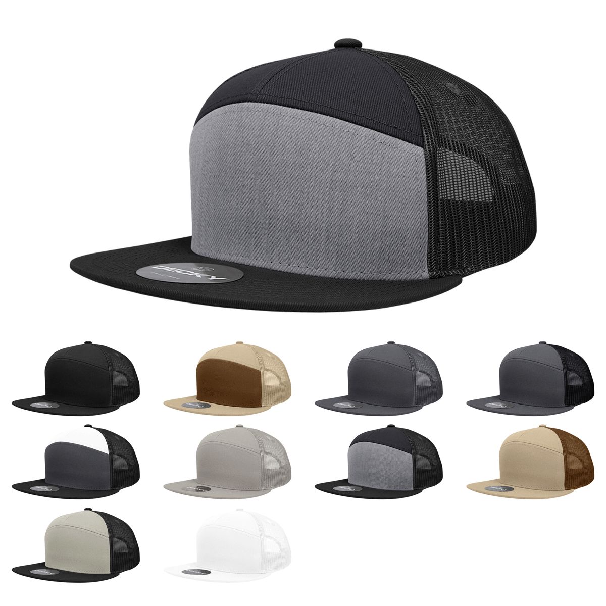 Blank 7 Panel Hats – Star Hats and Embroidery