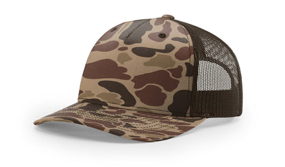 Richardson 112PFP Printed Five Panel Trucker Hat Camo Cap 112 PFP - Blank
