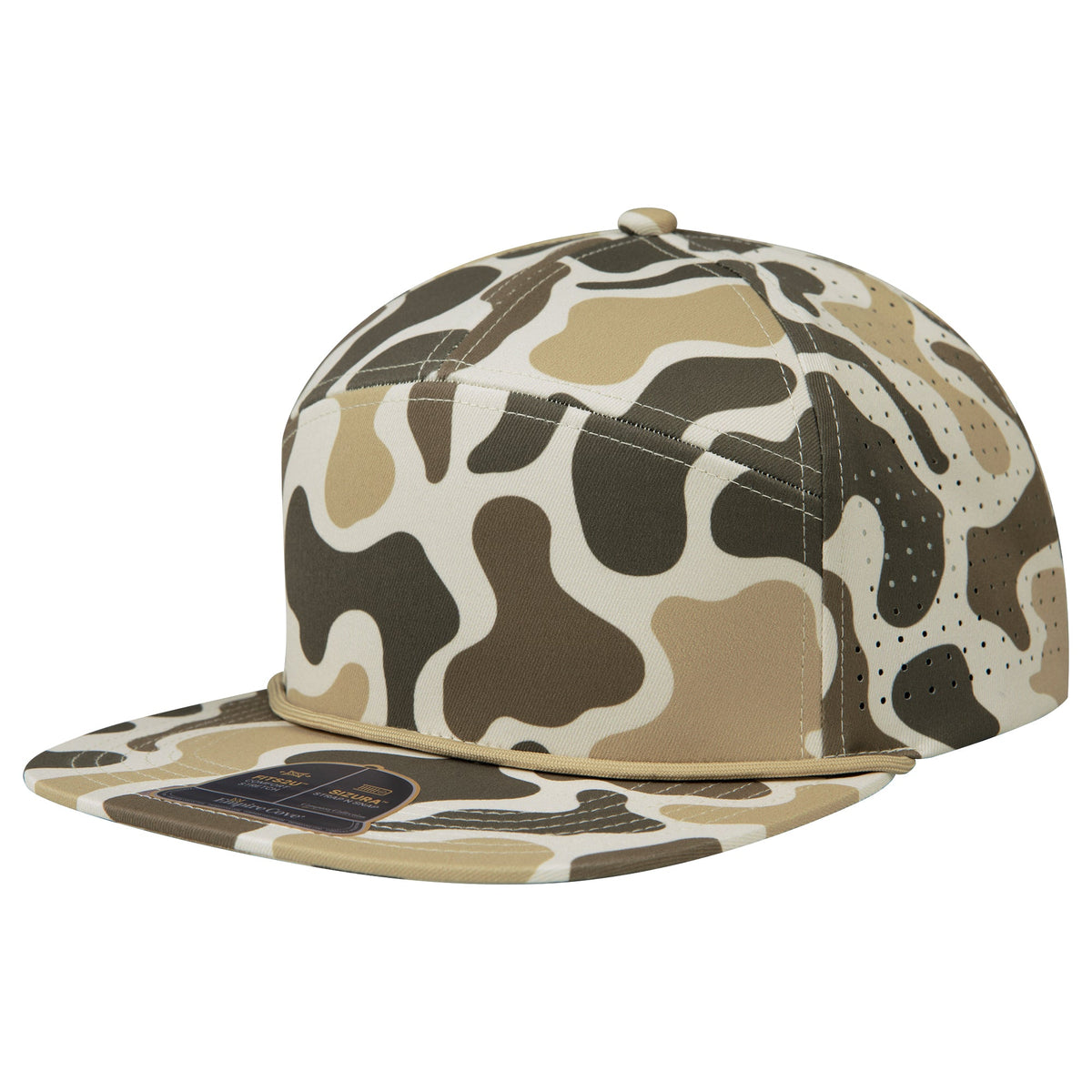Empire Cove EC013 Camo Colors 7 Panel Performance Laser Perforated Rope Hat