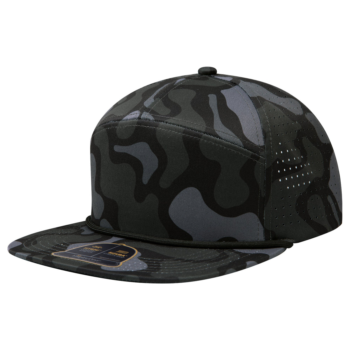 Empire Cove EC013 Camo Colors 7 Panel Performance Laser Perforated Rope Hat