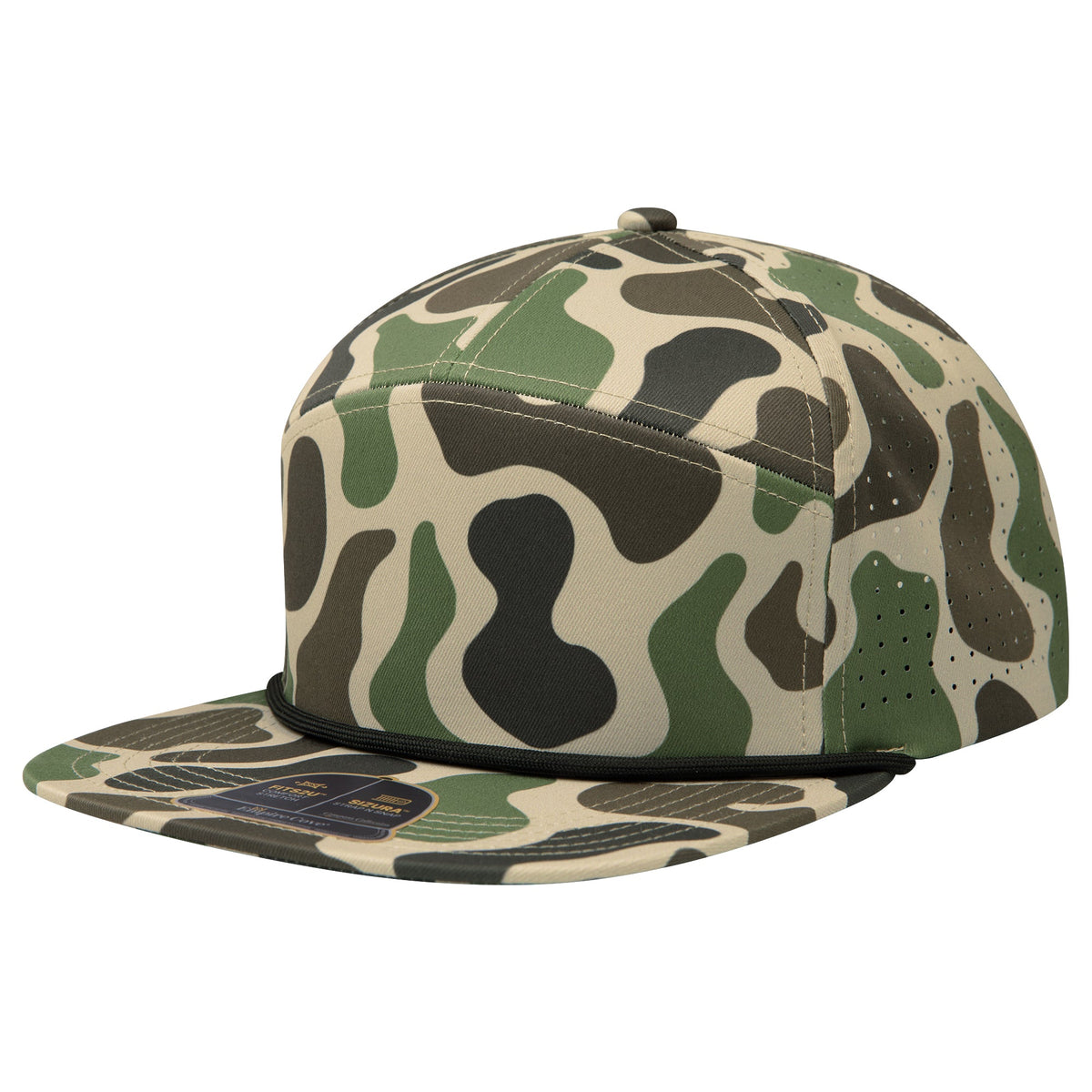 Empire Cove EC013 Camo Colors 7 Panel Performance Laser Perforated Rope Hat