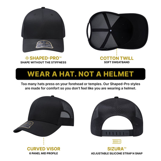 Empire Cove EC001 Shaped-Pro 6 Panel Trucker Hat