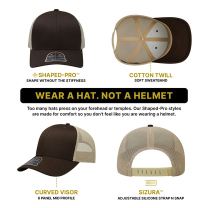Empire Cove EC001 Shaped-Pro 6 Panel Trucker Hat