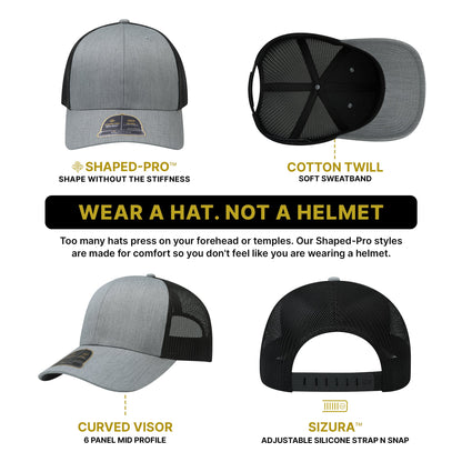 Empire Cove Shaped-Pro 6 Panel Trucker Hat EC001 - Sample