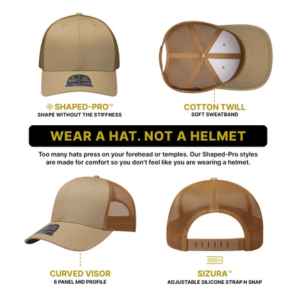 Empire Cove EC001 Shaped-Pro 6 Panel Trucker Hat