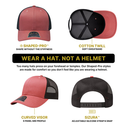 Empire Cove EC001 Shaped-Pro 6 Panel Trucker Hat