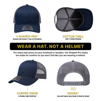 Empire Cove EC001 Shaped-Pro 6 Panel Trucker Hat