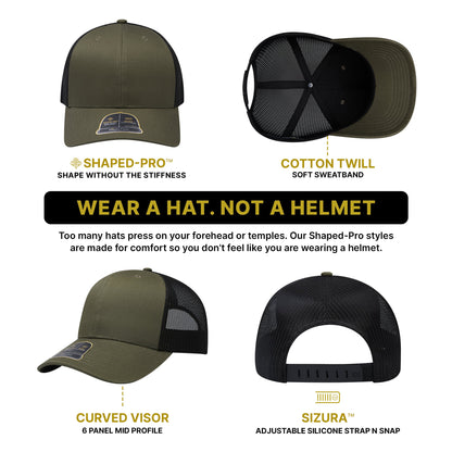 Empire Cove EC001 Shaped-Pro 6 Panel Trucker Hat