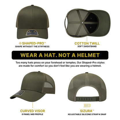 Empire Cove EC001 Shaped-Pro 6 Panel Trucker Hat