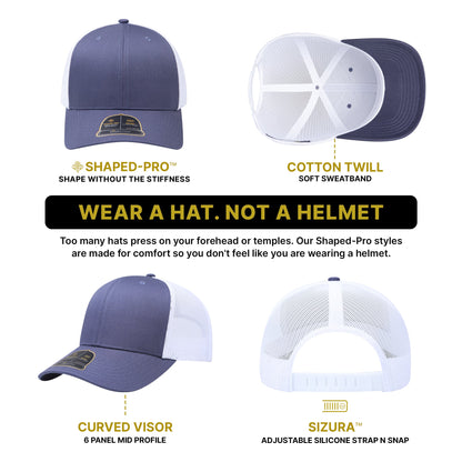 Empire Cove Shaped-Pro 6 Panel Trucker Hat EC001 - Sample