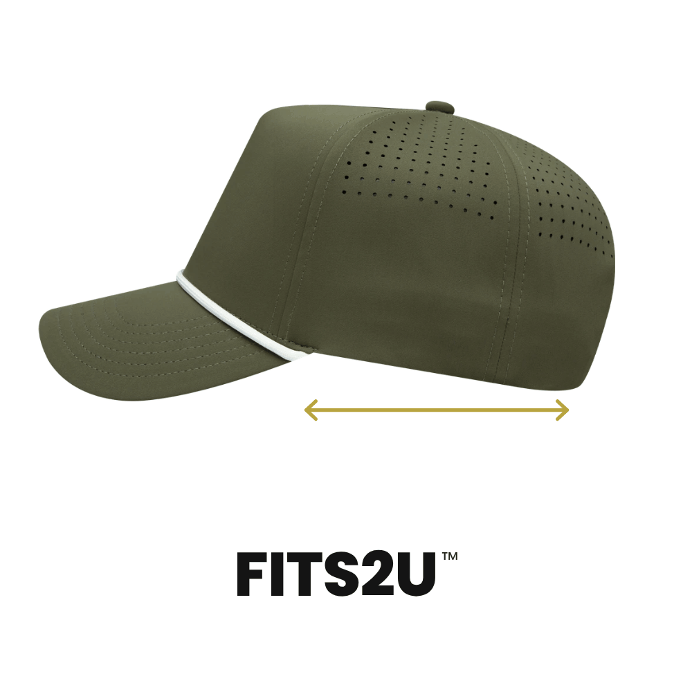Empire Cove EC011 5 Panel Performance FITS2U Laser Perforated Rope Hat