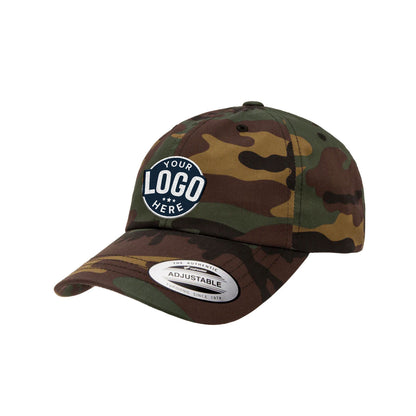 Custom Embroidered Yupoong 6245CM Dad Hat, Low Profile Cotton Twill Cap, YP Classics