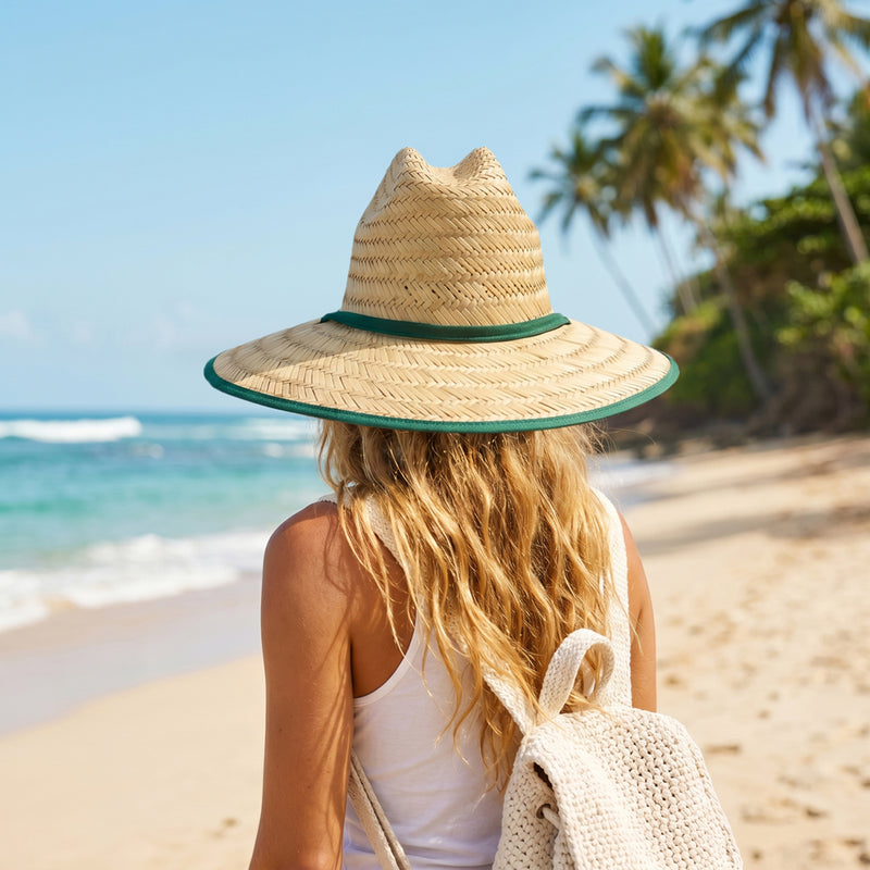 Empire Cove Straw Lifeguard Sun Hats with Cotton Underbrim Coastal Edition