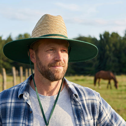 Empire Cove Straw Lifeguard Sun Hats with Cotton Underbrim Coastal Edition