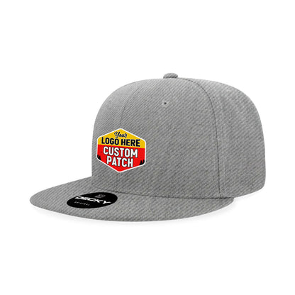 Custom Patch Decky 6020 High Profile 6 Panel Snapback, Flat Bill Hat