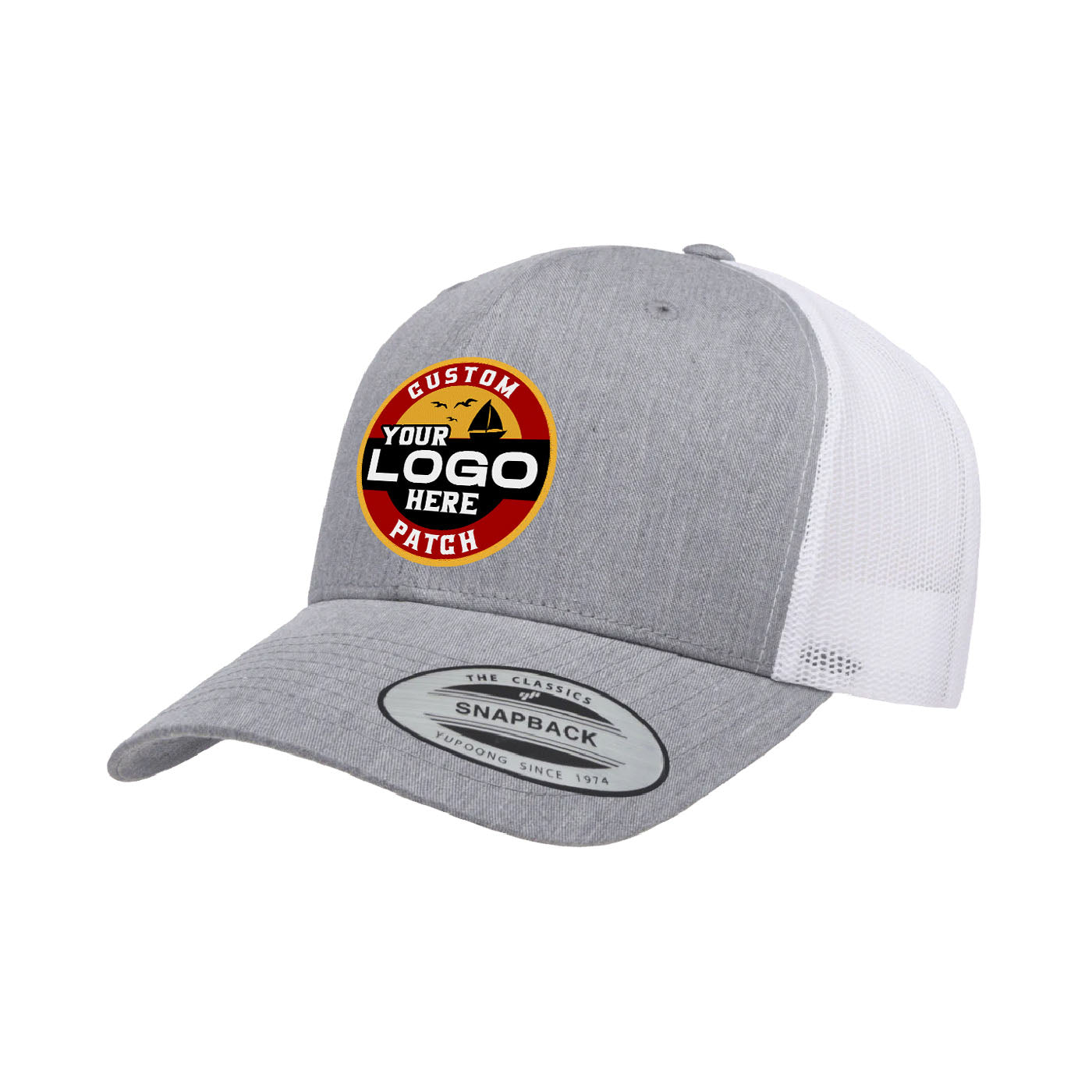 Custom Patch Yupoong 6606T Retro Trucker Hat, Mesh Back, 2-Tone Colors, YP Classics