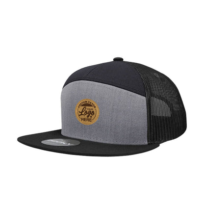 Custom Patch Decky 1133 - 7 Panel Trucker Flat Bill Snapback Hat