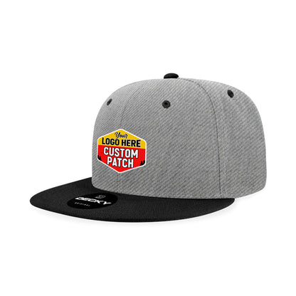 Custom Patch Decky 6020 High Profile 6 Panel Snapback, Flat Bill Hat