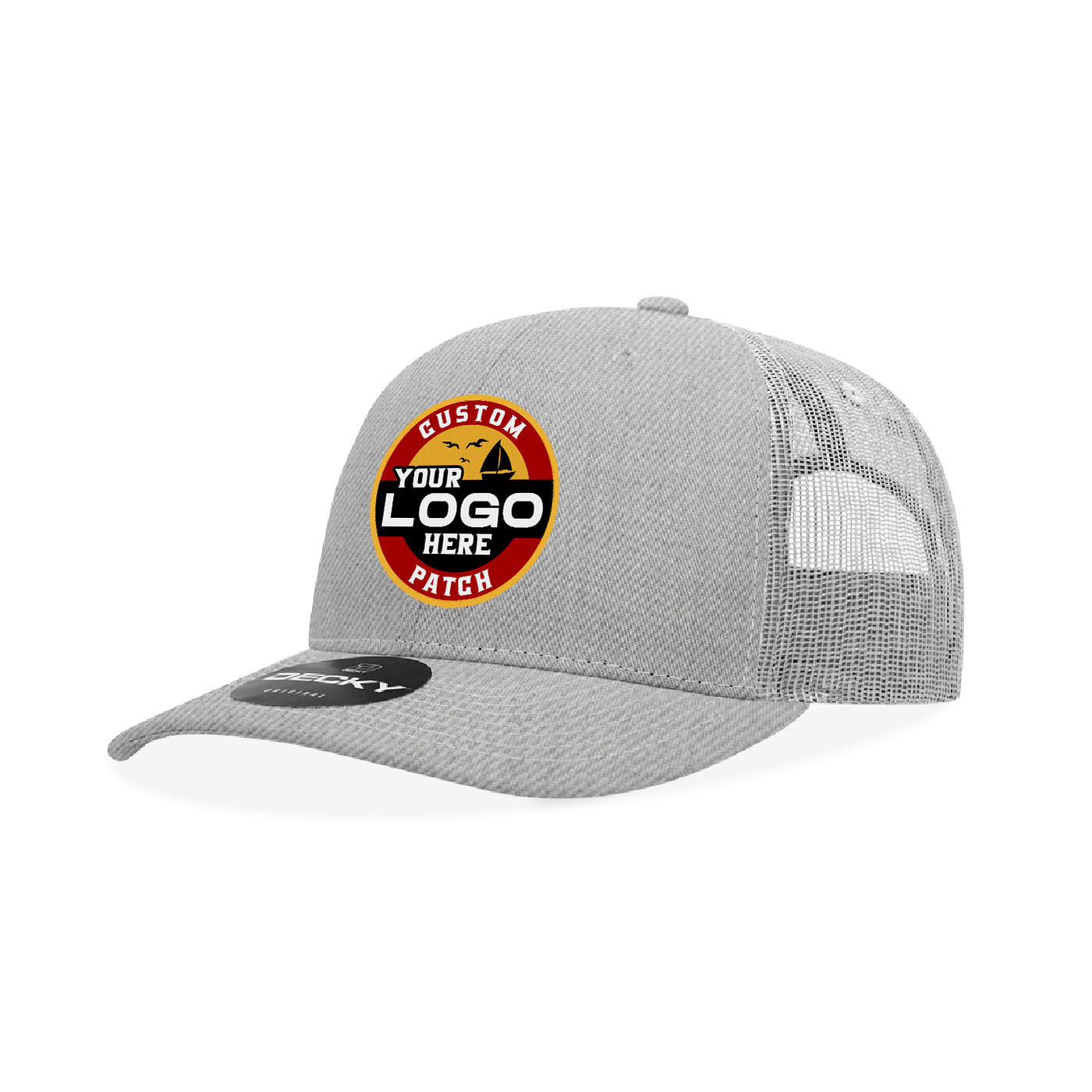 Custom Patch Decky 6031 - 6 Panel Mid Profile Structured Contra-Stitch Trucker Hat